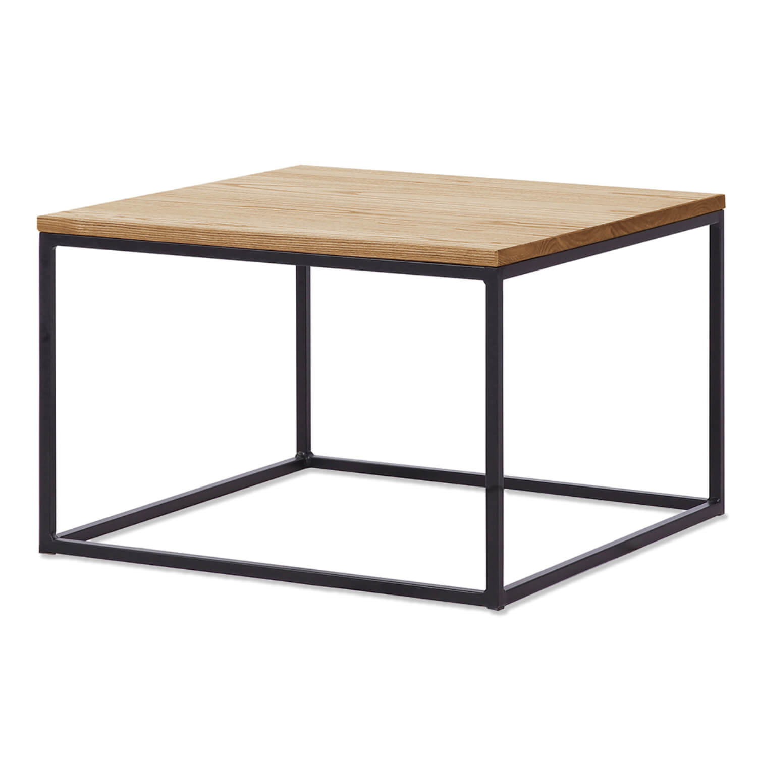 Nieuw Beverly bijzettafel/salontafel metaal hout 60 x 60 cm Zwart XJ-42